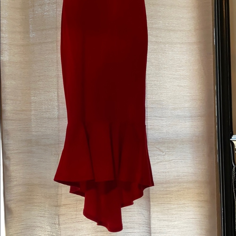 Red midi dress - Picture 4 of 7